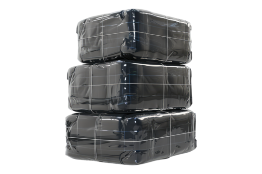 Packing cubes isolated on transparent background