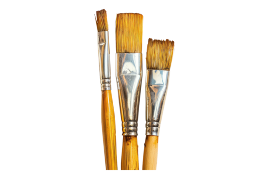 Paintbrushes isolated on transparent background