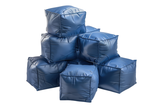 Packing cubes isolated on transparent background