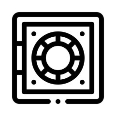 safe box line icon