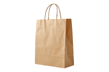 Paper bag isolated on transparent background