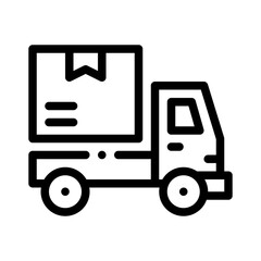 delivery truck line icon