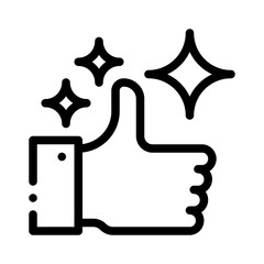 thumb up line icon
