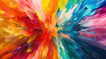 Obraz premium Burst of vibrant colors in abstract art