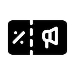 coupon glyph icon