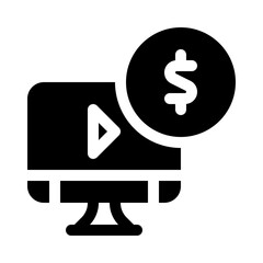 monetization glyph icon