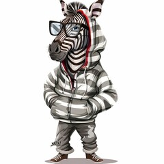 Fototapeta premium Zebra smart casual fashion