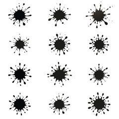 Ink Splash Set Vector 