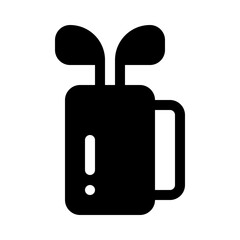 golf bag glyph icon