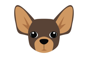 Cute Dog Flat Sticker Design