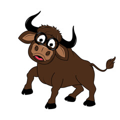 Cute Cartoon Bull