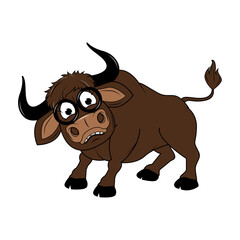 Cute Cartoon Bull