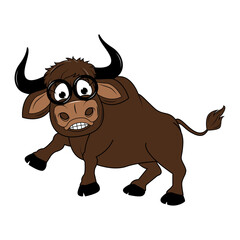 Cute Cartoon Bull
