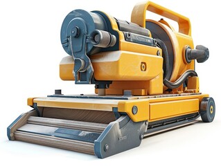 Fototapeta premium A powerful belt sander with a variable speed control and a large sanding belt, white background