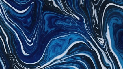 Obraz premium Black blue color with liquid fluid marbled, Abstract marbling oil acrylic paint background