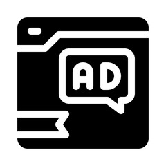 Advertisement glyph icon