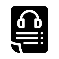 transcription glyph icon