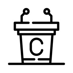 lectern line icon