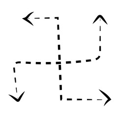 Dotted Line Arrow