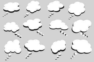 Fototapeta premium Speech bubble icon. Speech bubbles icon on a white and black background. Speech bubbles icon comment icon and chatting icon use for the web site design. vector illustration.