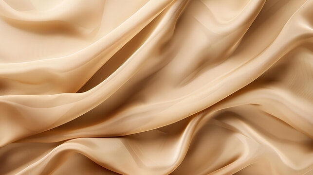 This upscale silk fabric is beige in color with a smooth texture. It has a high resolution background image with detail