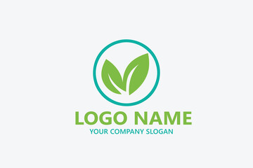  leaf logo design ready vector template