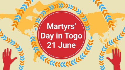 Obraz premium Martyrs' Day in Togo web banner design illustration 