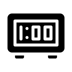 digital clock glyph icon