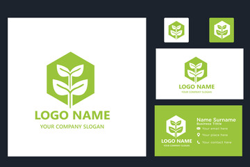  leaf logo design ready vector template