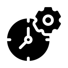 time management glyph icon