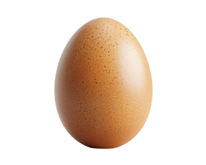 brown egg isolated on white