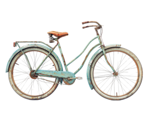 vintage bicycle isolated on white