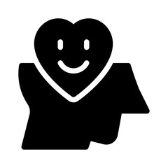 happiness glyph icon