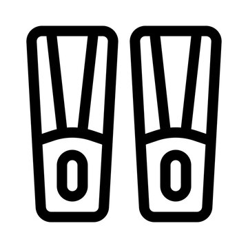 black outline swim fins clip art preview