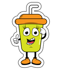 Drnking Cup Cartoon