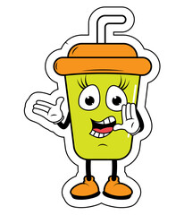 Drnking Cup Cartoon