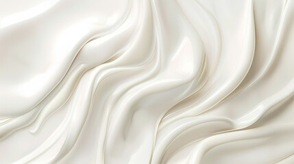 Obraz premium Abstract white silk background with ripples and creases, luxurious texture design, elegant wall art print in the style of luxury texture.