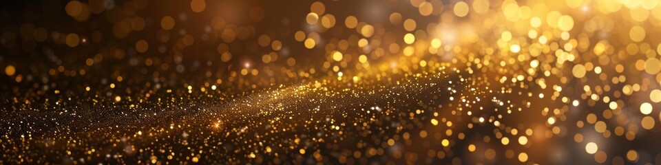 black yellow particle dust effect abstract background, Ai Generated Images