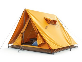 A large beach tent with a spacious interior, white background