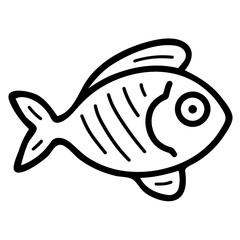 A simple cartoon fish