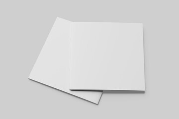 Blank Square Brochure White