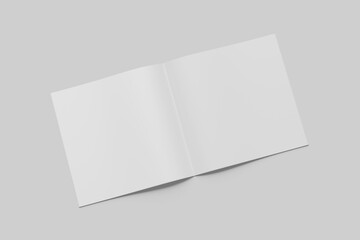 Blank Square Brochure White