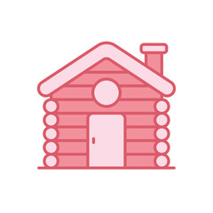 Christmas Cabin vector icon