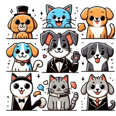 A group of cartoon animals eyecatching optimized eyecatching optimized accessible.