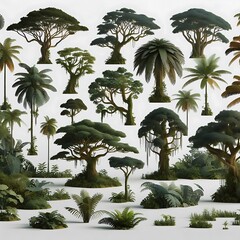 A group of tree design drawing graphics and plants eyecatching accessible vector accessible engaging.