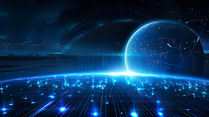 Fototapeta premium world futuristic hight tech corporate business technology background