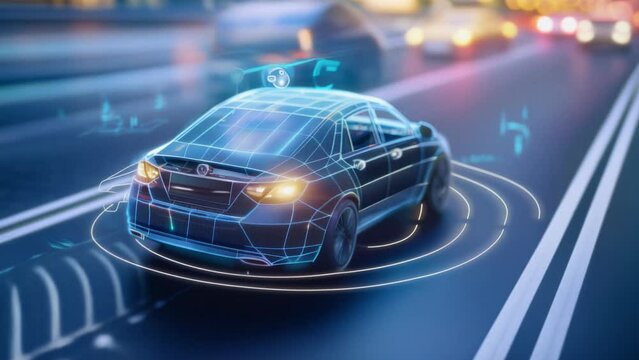 Smart car radar detection system, driving and parking in big city