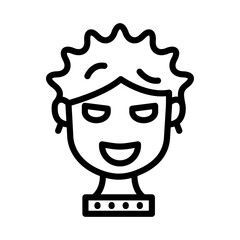 Rock n roll line icon. Rock n roll icon. Rock music icon isolated on white background. Transparent background, minimalist symbol. Vector images