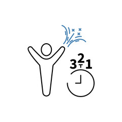 countdown concept line icon. Simple element illustration. countdown concept outline symbol design.