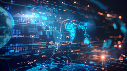 world futuristic hight tech corporate business technology background